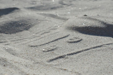 Close-Up View of Intricate Patterns in Soft Sand on a Beach Capturing the Beauty of Nature and Tranquility of Coastal Environments