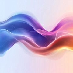 Colorful abstract waves flow gracefully in soft gradient hues across a digital canvas