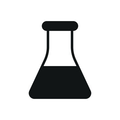 Flask icon vector design featuring a dynamic and creative style, ideal for adding a touch of experimentation to technology, laboratory, or STEM-themed projects
