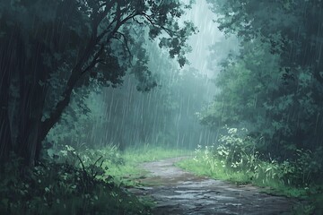 Fototapeta premium sun rays in the forest