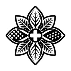 A solid style icon of healing leaf