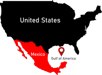 Gulf of America rename map