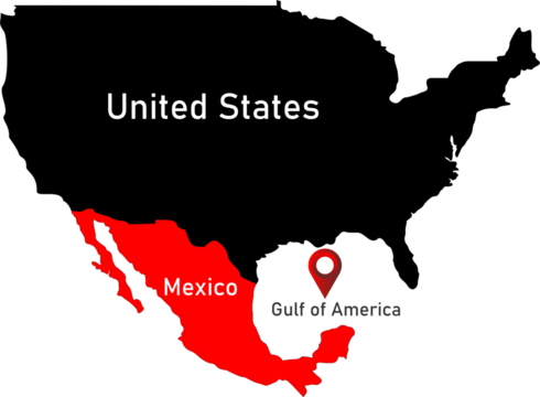 Gulf of America rename map