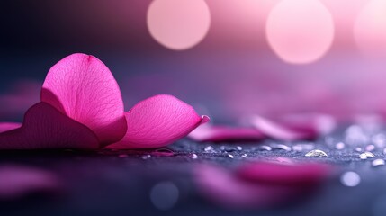 Pink Petals: A Delicate Dance of Light and Dew