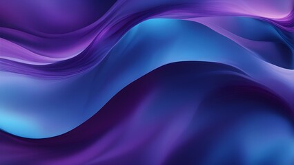Fototapeta premium Abstract digital waves in shades of purple and blue, creating a smooth, flowing texture.