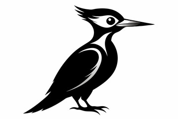 woodpecker  silhouette vector illustration