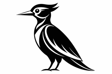 woodpecker  silhouette vector illustration
