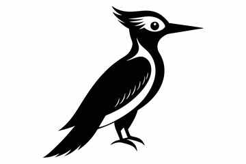 woodpecker  silhouette vector illustration