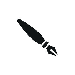 Fountain pen icon vector featuring a minimalist and modern design, ideal for adding a professional touch to business, correspondence, or signature-related projects