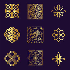 pattern with flowers of mandala