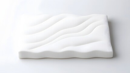 Soft and Firm Ergonomic Latex Mattress with Seamless Design on Pure White Background