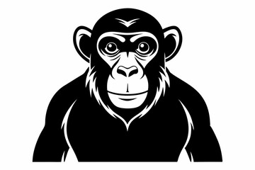 chimpanzee  silhouette vector