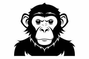 chimpanzee  silhouette vector
