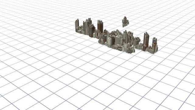 Eine wachsende Stadt grafisch dargestellt