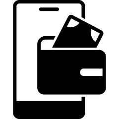 Digital Wallet glyph icon
