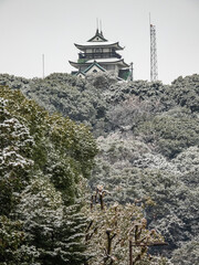 小牧山城の雪景色