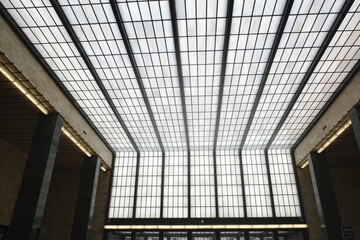 Ceiling of the train station of Florence, Italy