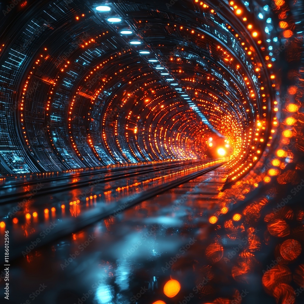 Poster ai-generated visual effects craft a dynamic abstract scene in digital art, creating a virtual enviro