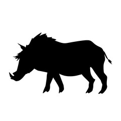 Warthog Silhouette Vector Illustration