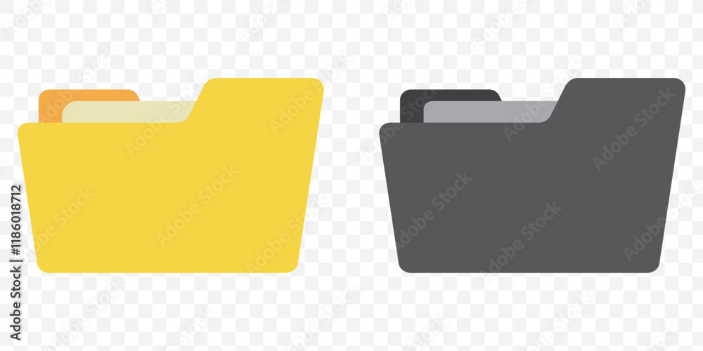 Poster file folder icon simple vector symbol. file folder icon vector set outline. eps 10.