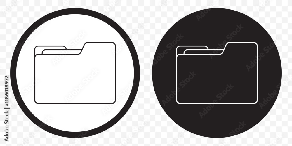 Poster folder icon vector set. desktop black and yellow folder icon. office document folder vector symbol. 
