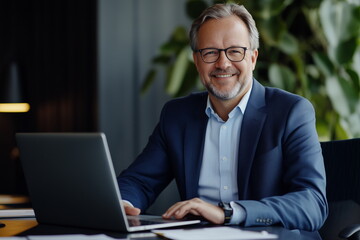 businessman working on computer