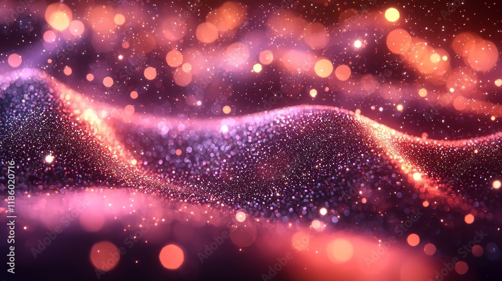 Wall mural modern cgi animation featuring flying particles and motion design with an alpha matt as the backgrou