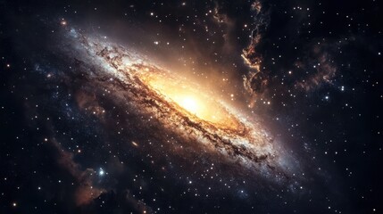 A Spiral Galaxy with a Bright Core and Scattered Stars
