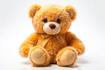 Adorable brown teddy bear, plush toy, isolated on PNG background; perfect for product or fashion photography.