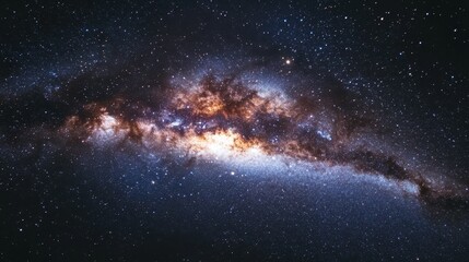 Fototapeta premium A Mesmerizing View of the Milky Way Galaxy with Scattered Stars