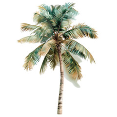 Obraz premium Summer Palm Tree Clipart Vector Illustration