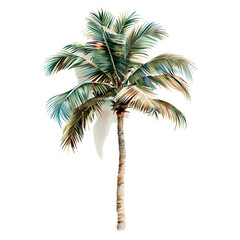 Obraz premium Summer Palm Tree Clipart Vector Illustration