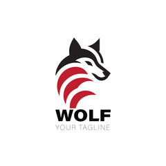 Wolf Logo. Wolf Logo Design. Wolf Logo Black. Wolf Logo Vector Design on White Background Vector Design on White Background