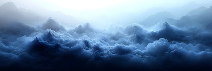Obraz premium A background of a cool gradient transitioning from navy blue to frosty gray.
