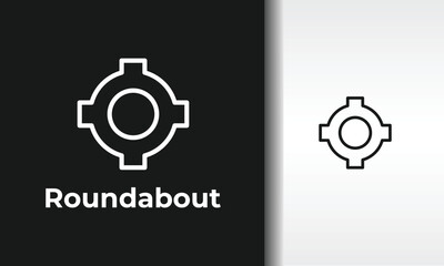 Roundabout Vector, Icon Or Logo Sign Isolated Symbol Illustration