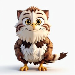 Fototapeta premium 3d animals cat, monkey, dog illustration cartoon character isolated on white background 