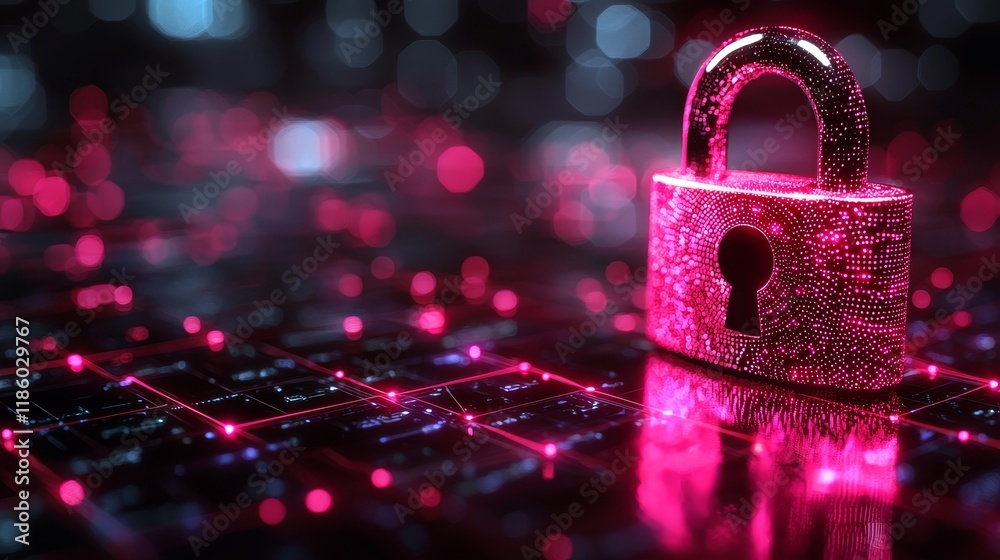 Poster cyber security and online data protection with encrypted software that is inherently secure. the ide