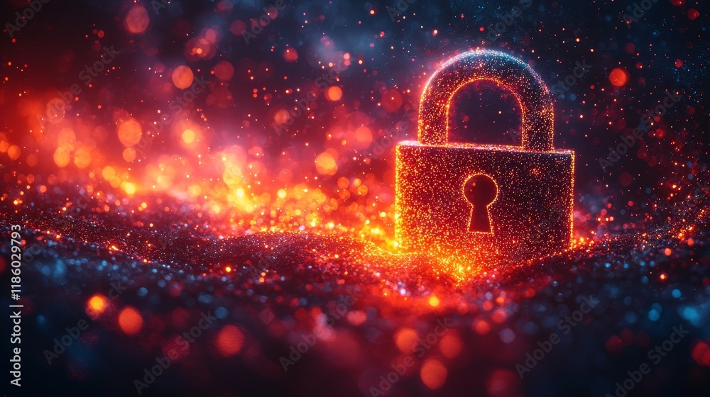 Poster ensuring cyber security and protecting online data via encryption software that is implicitly secure
