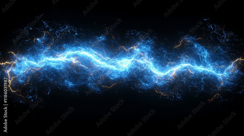 Wall mural electric thunder-themed motion graphics and background images