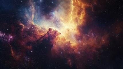 Obraz premium A Cosmic Landscape of Nebulae and Stars