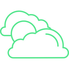 Partly Cloudy icon single vector illustration