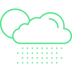 Sunny Rainy icon single vector illustration