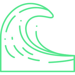 Tsunami icon single vector illustration