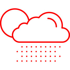 Sunny Rainy icon single vector illustration