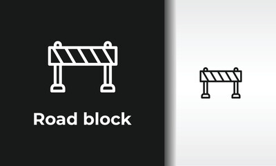 Road Block Vector, Icon Or Logo Sign Isolated Symbol Illustration
