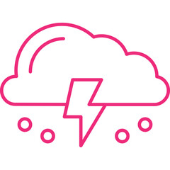 Snow Thunderstorm icon single vector illustration