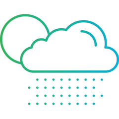 Sunny Rainy icon single vector illustration