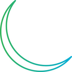 Crescent icon single vector illustration