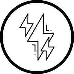 Lightning icon single vector illustration