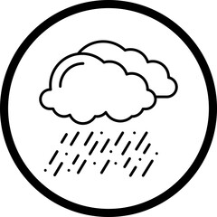Rain icon single vector illustration